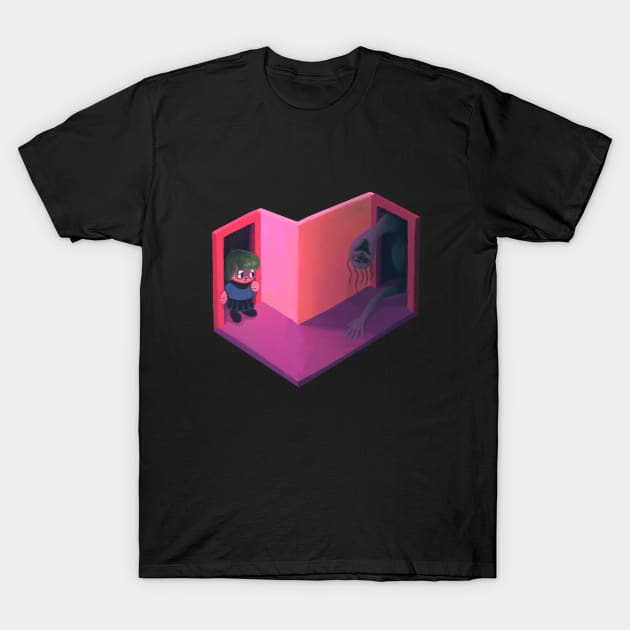 Pink hallway T-Shirt by Plastiboo